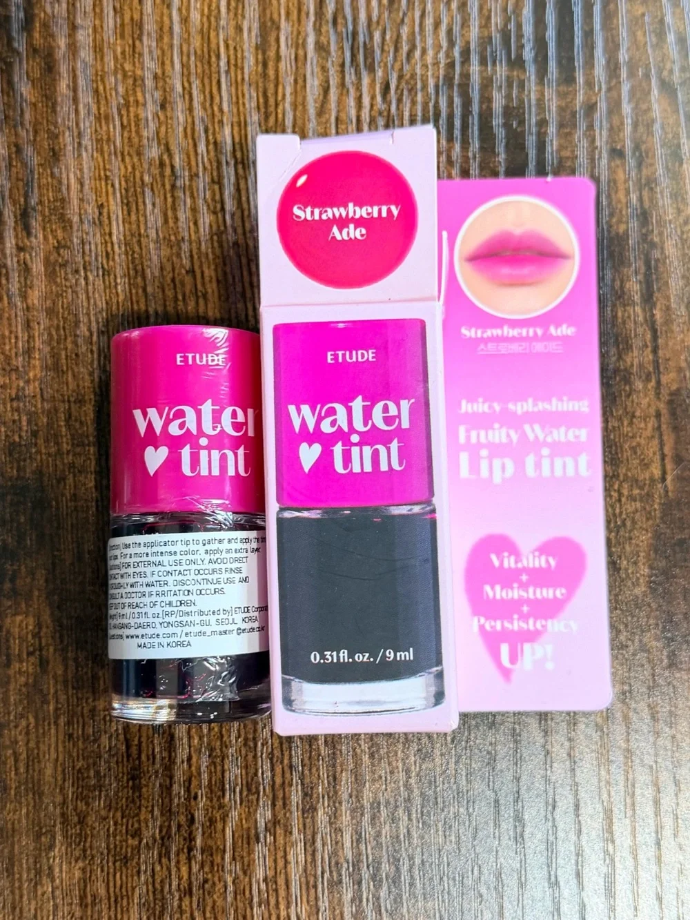 Water Tint Lip Tint — Strawberry Ade (Pink)